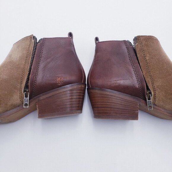 Madewell Charley Ankle Boot Bootie Brown Leather Suede Womens Size 6.5 - Picture 9 of 16